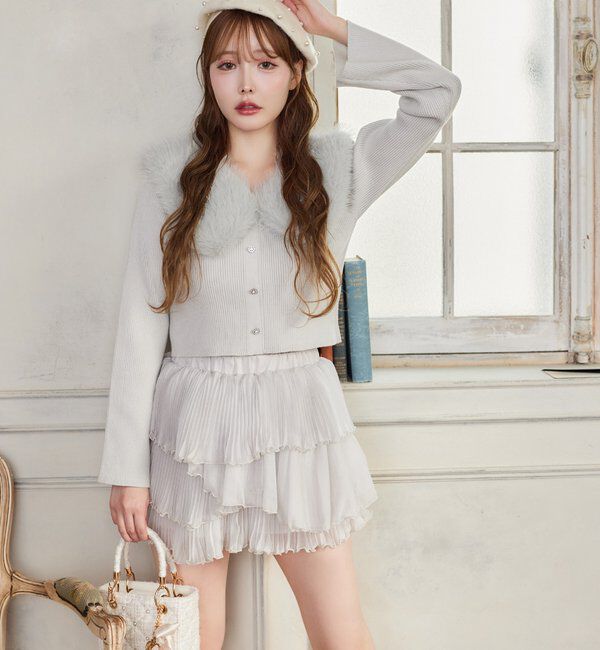  「【HolidayCollection】プリーツティアードミニスカート」|スカート|