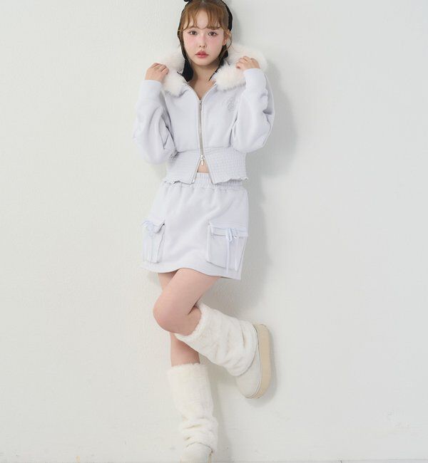  「【セットアップ可能】カットミニスカート」|スカート|