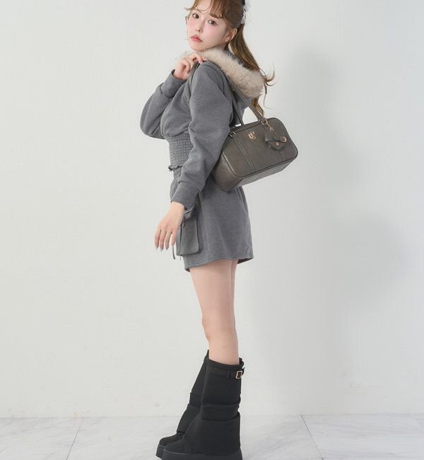  「【セットアップ可能】フェイクファーパーカー」|プルオーバー|