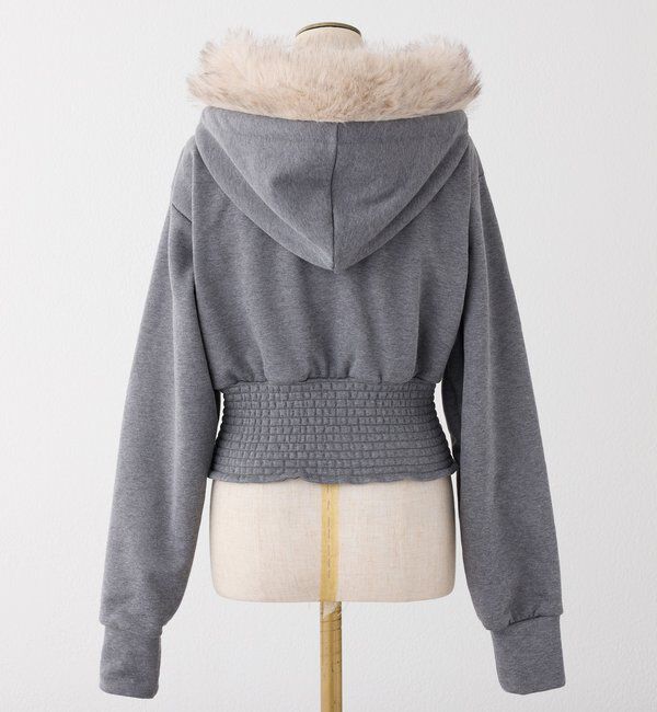  「【セットアップ可能】フェイクファーパーカー」|プルオーバー|