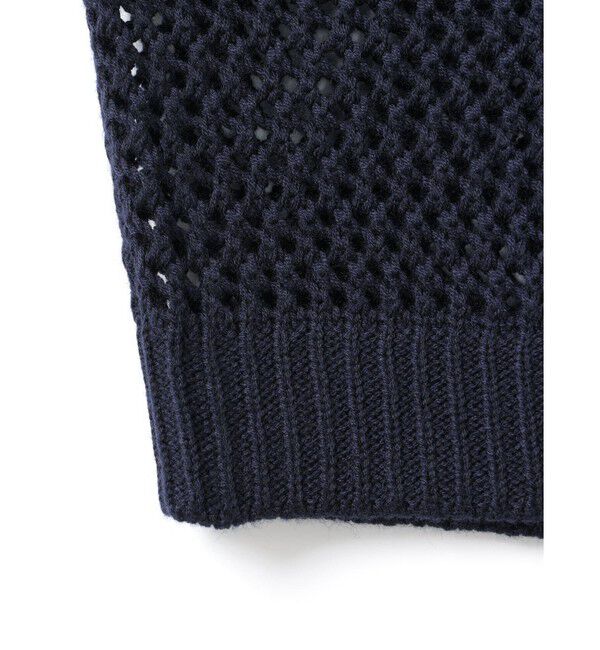 mizuiro ind「mizuiro ind メッシュクルーネックプルオーバー」|ニット・セーター|