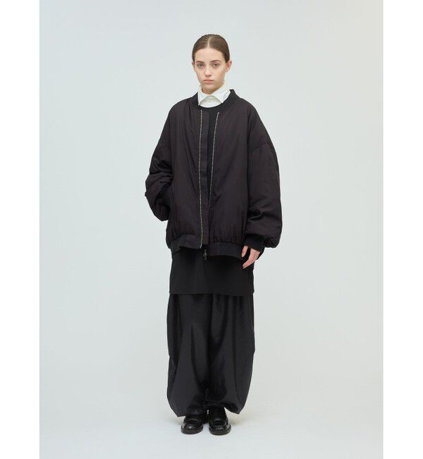 mizuiro ind「mizuiro ind ワイドジップダウンブルゾン」|ダウン|