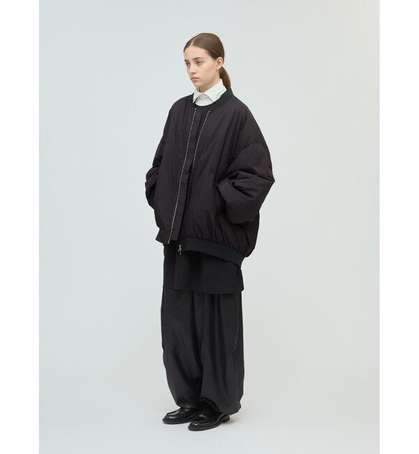 mizuiro ind「mizuiro ind ワイドジップダウンブルゾン」|ダウン|