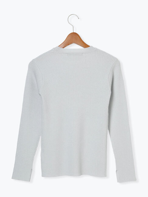 Lugnoncure「ラメ混クルーネックリブニット」|ニット・セーター|