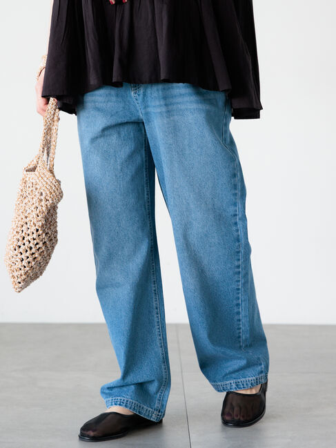 Lugnoncure「ストレートデニムパンツ」|その他|サックスブルー