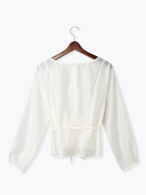 Te chichi「ナローリボンシアーペプラムブラウス《2025Autumn catalog vol.2 item》」|シャツ・ブラウス|