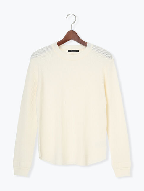 Te chichi「チャーム付きワッフルニットプルオーバー」|ニット・セーター|オフホワイト