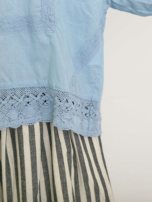 Samansa Mos2「パッチワークレースブラウス」|シャツ・ブラウス|