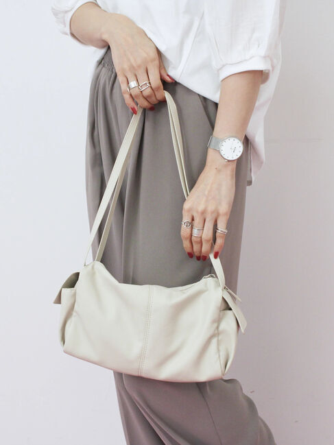 Samansa Mos2 blue「ダブルストラップミニバッグ」|その他|