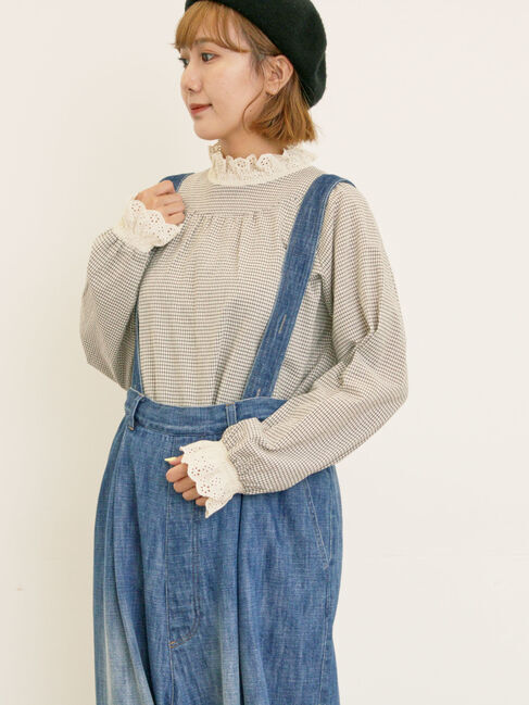 Samansa Mos2「スカラップレースブラウス」|シャツ・ブラウス|