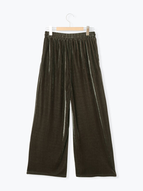 Samansa Mos2 blue「◎ベロアワイドイージーパンツ」|その他|