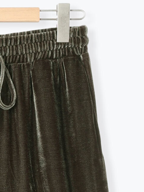 Samansa Mos2 blue「◎ベロアワイドイージーパンツ」|その他|