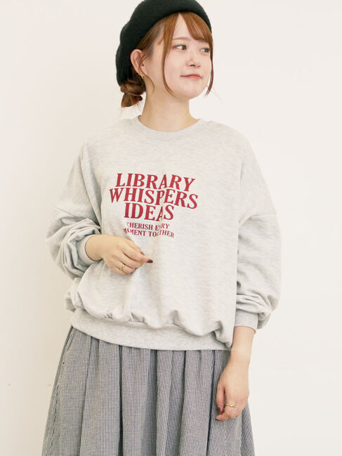 Samansa Mos2「プリントゆるスウェット」|Tシャツ・カットソー|