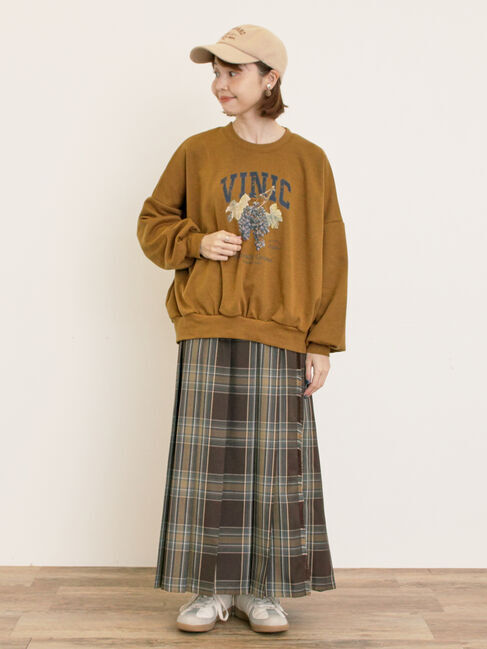 Samansa Mos2「プリントゆるスウェット」|Tシャツ・カットソー|