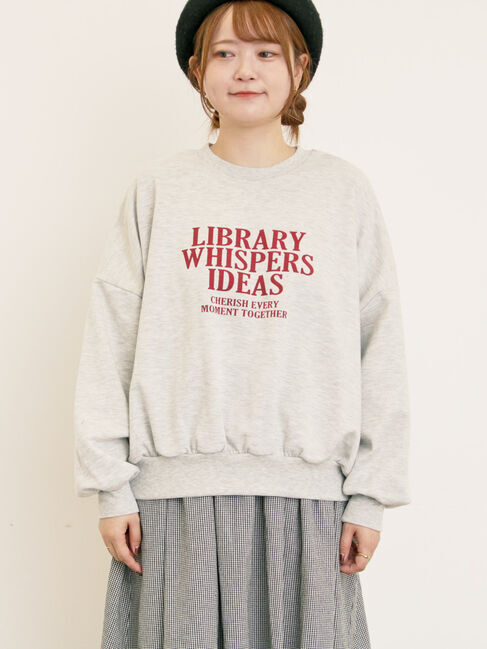 Samansa Mos2「プリントゆるスウェット」|Tシャツ・カットソー|