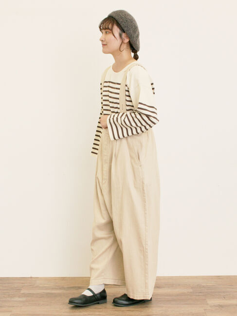 Samansa Mos2「デニム/ツイルサスペンダー付きパンツ」|その他|