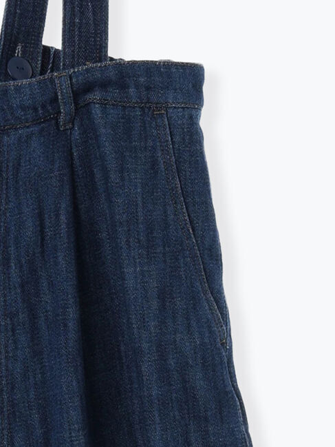 Samansa Mos2「デニム/ツイルサスペンダー付きパンツ」|その他|