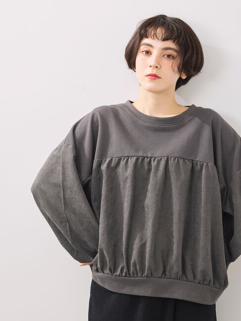 SM2「布帛切替裏毛プルオーバー」|Tシャツ・カットソー|