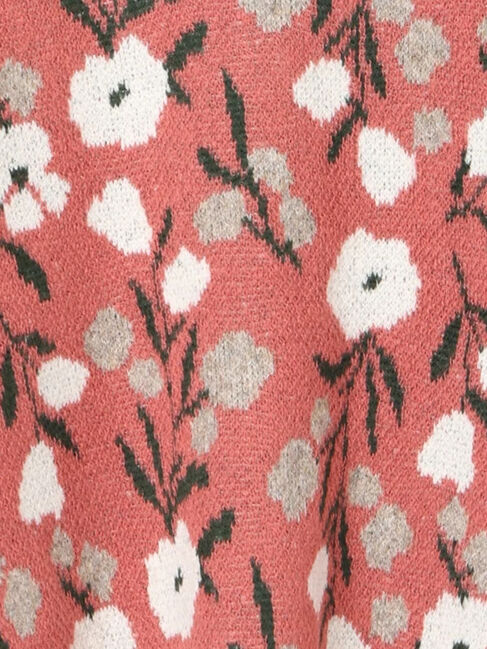 Samansa Mos2「ループ花柄ジャガードニットカーディガン」|カーディガン|