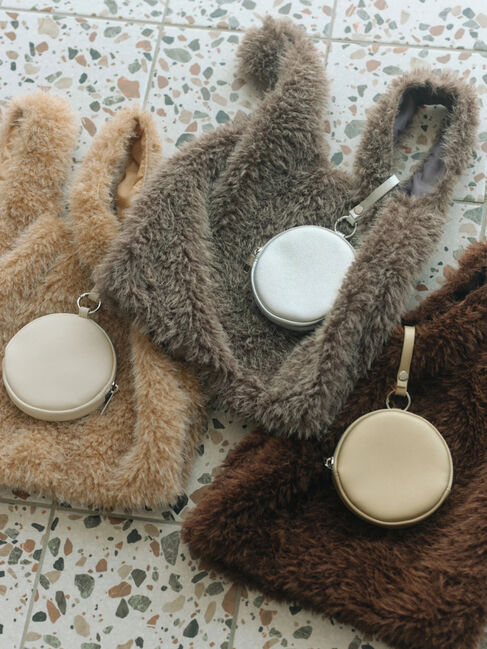 Samansa Mos2 blue「フェイクファーマルシェバッグ」|その他|