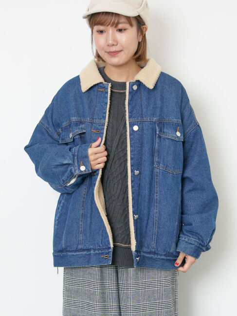 Samansa Mos2「デニムボアジャケット」|その他|
