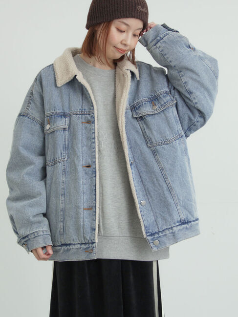 Samansa Mos2「デニムボアジャケット」|その他|