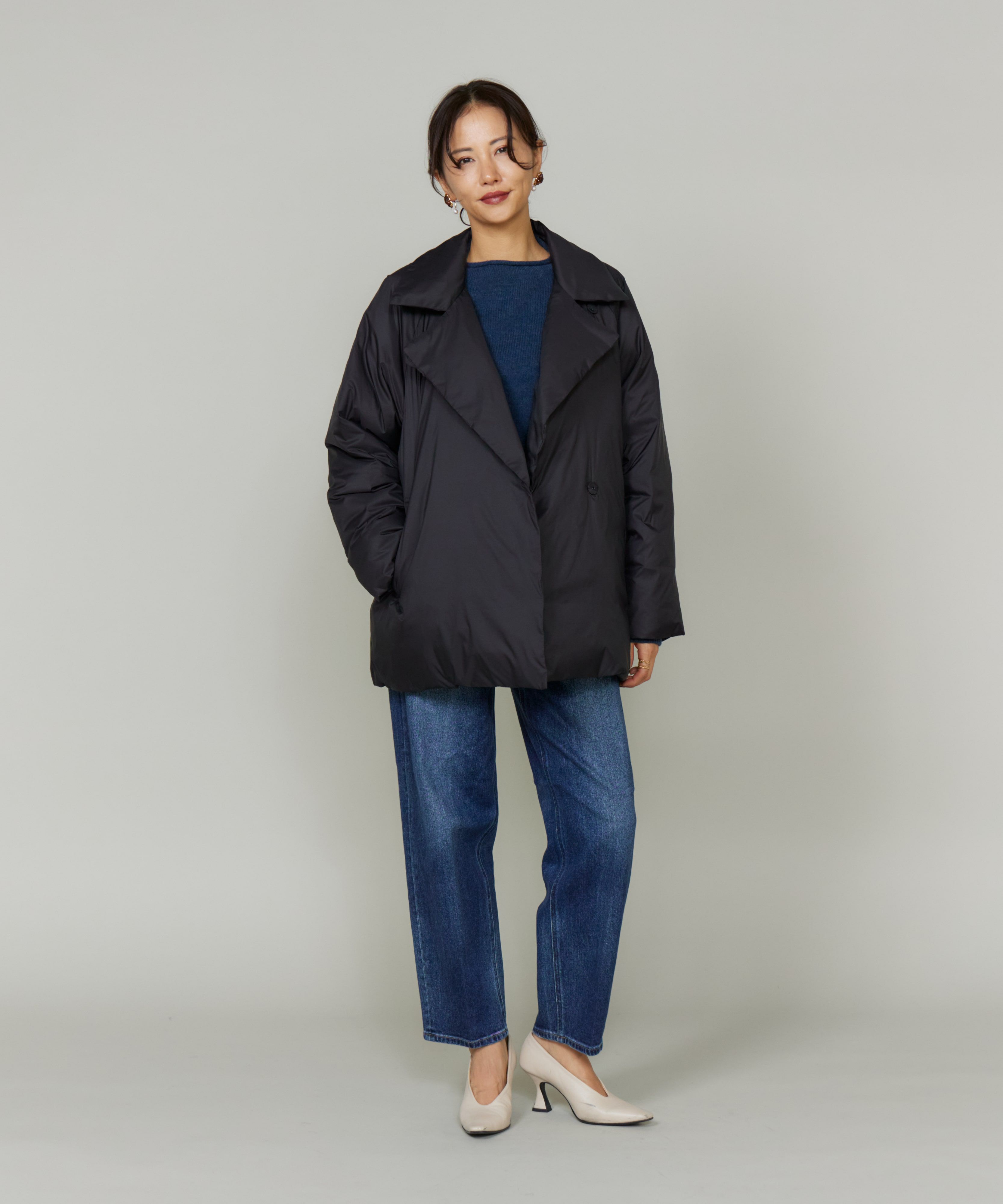 Le Souk「《大きいサイズ》シャギーチェスターコート」|ダウン|