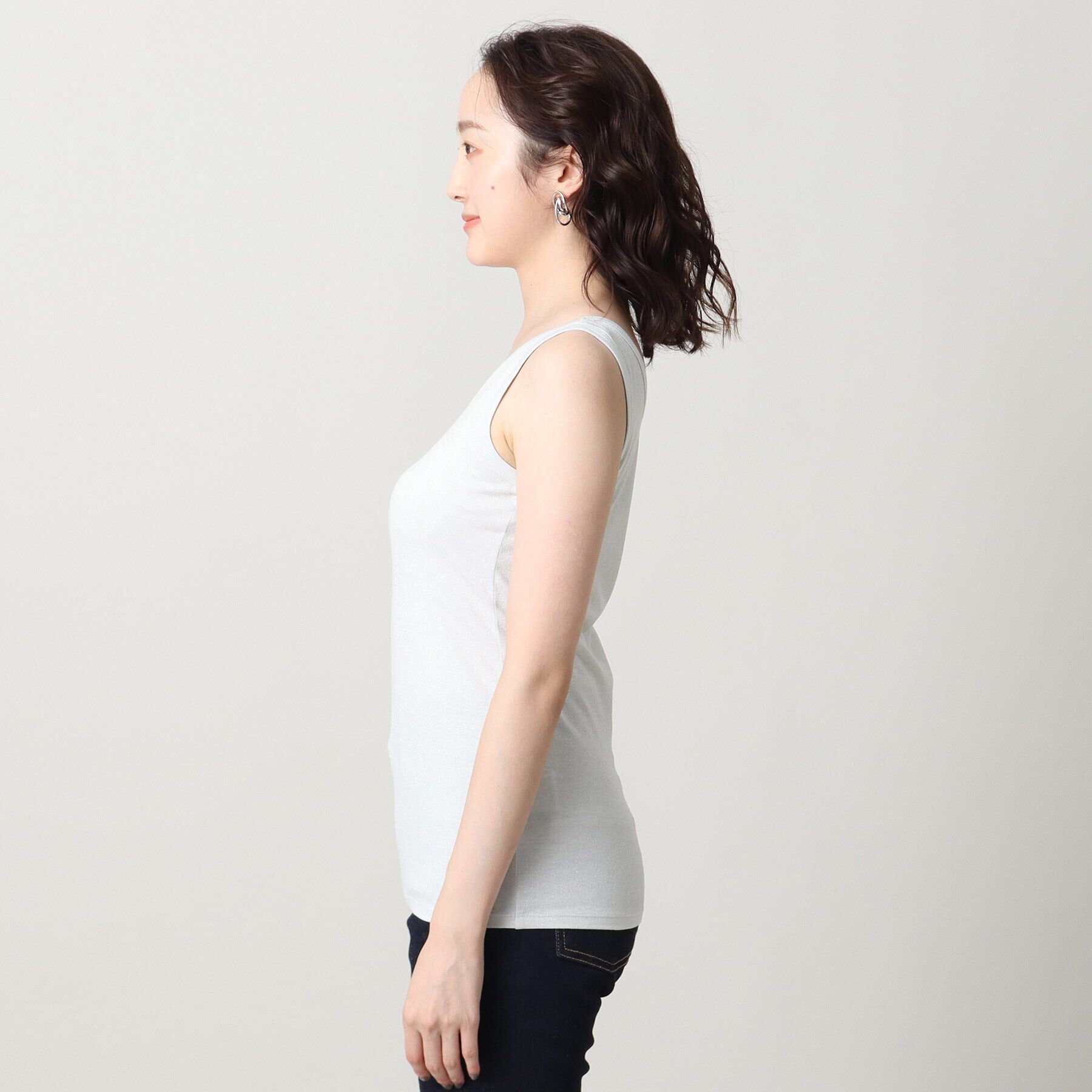 UNTITLED「リーベルラメベア天竺プルオーバファブリック」|キャミソール|