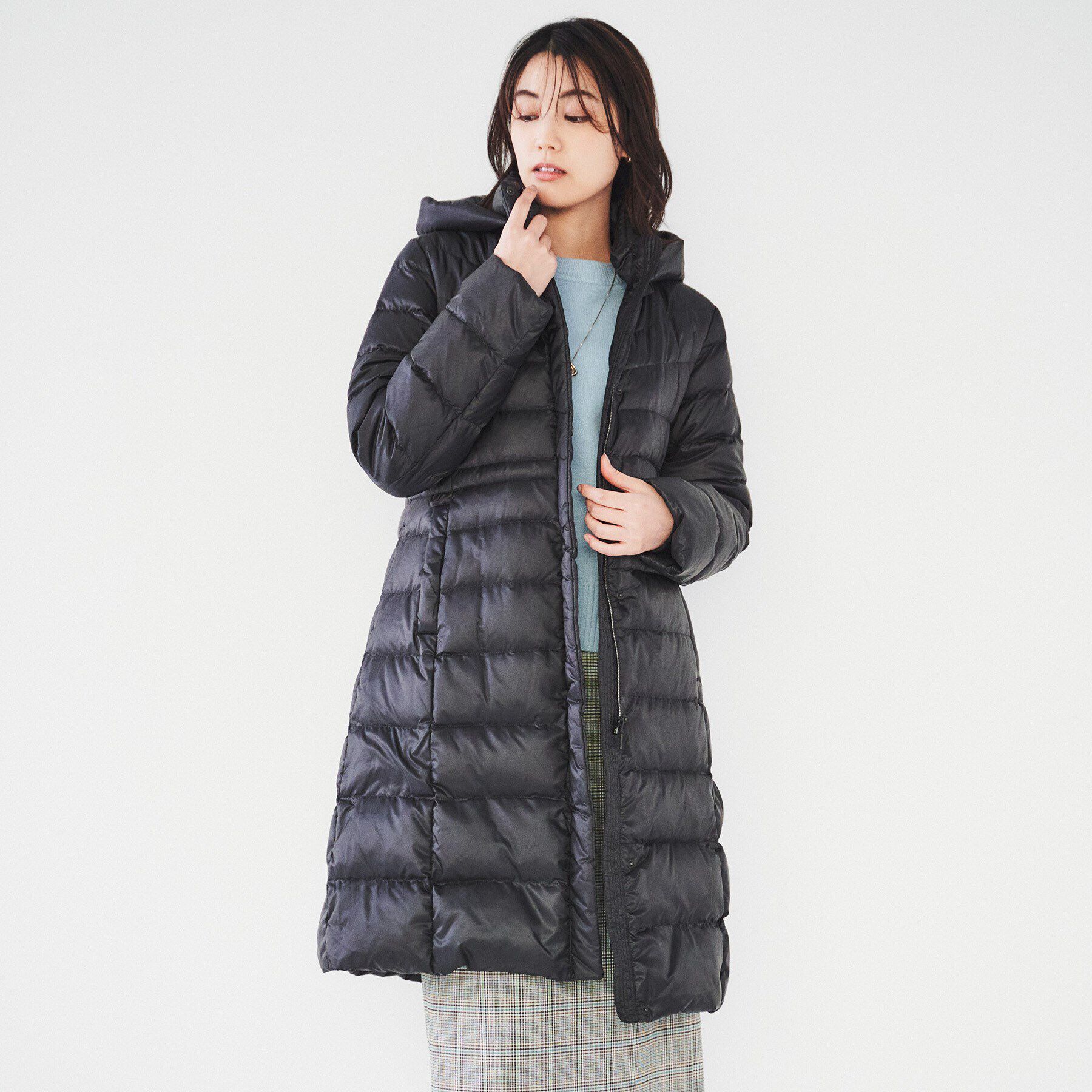 UNTITLED「【撥水/洗える/すっきり】ロング丈タフタダウンコート」|ダウン|