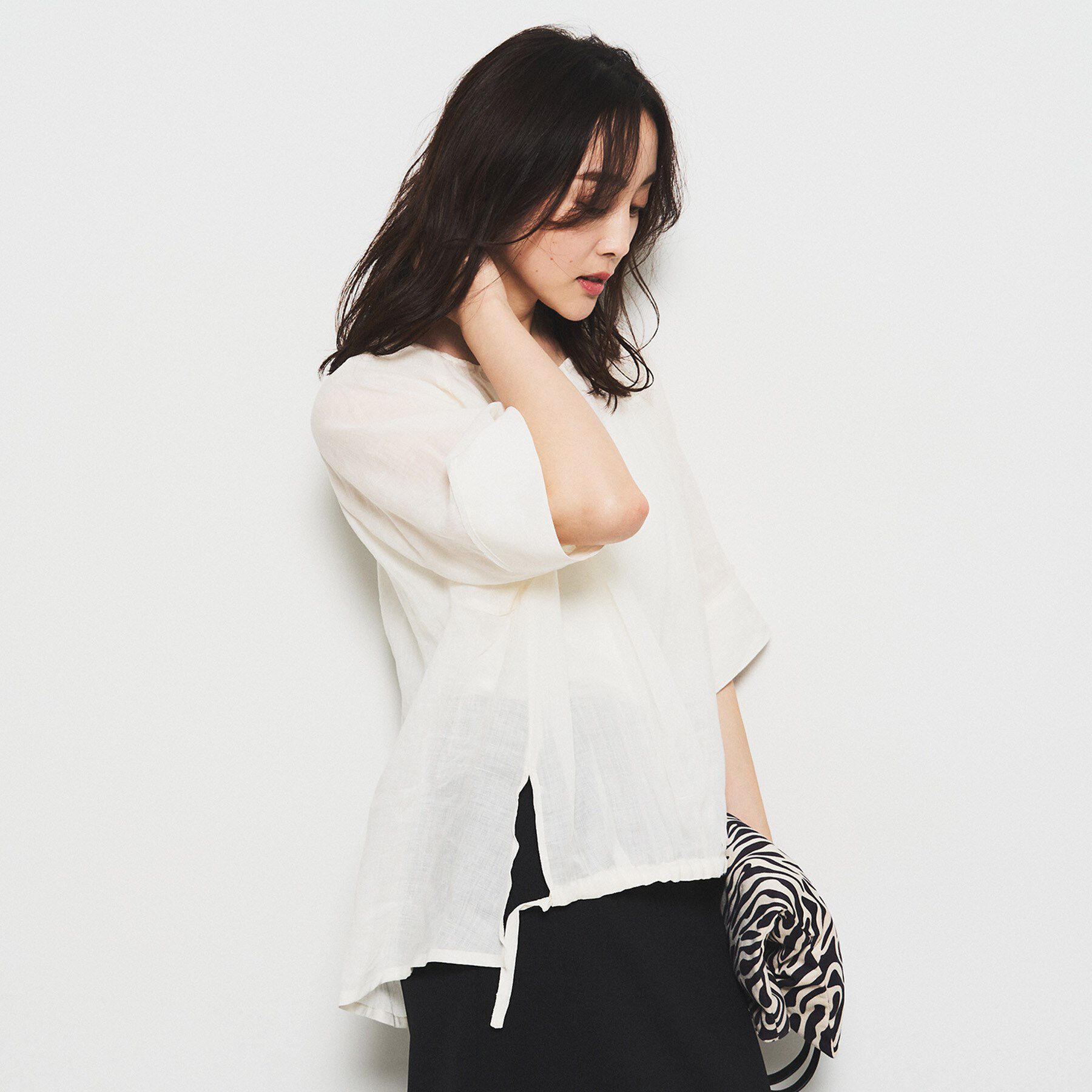 UNTITLED「【SEADRAKE】ペーパーリネンデザインブラウス」|シャツ・ブラウス|