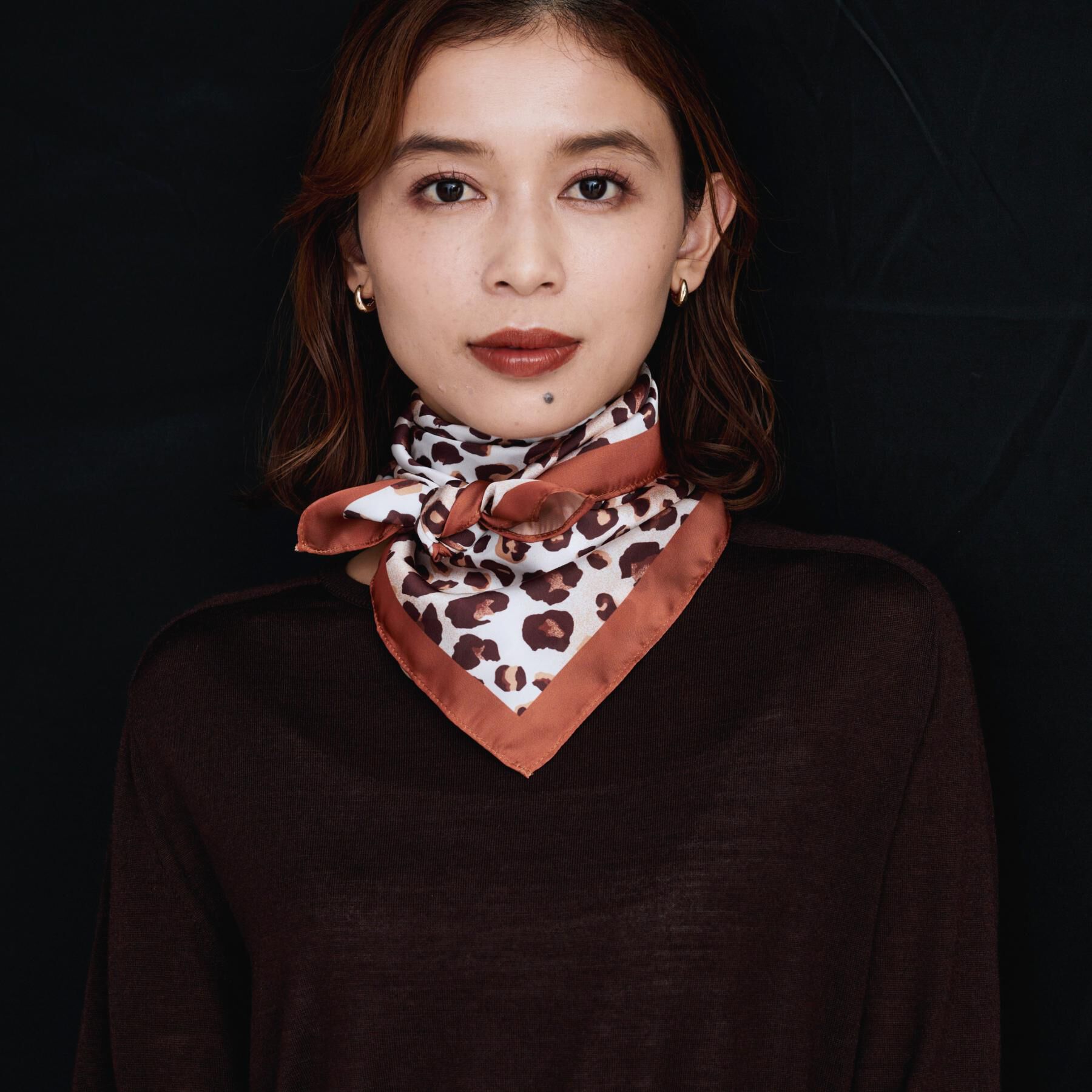 UNTITLED「レオパードプリントスカーフ」|バンダナ・スカーフ|