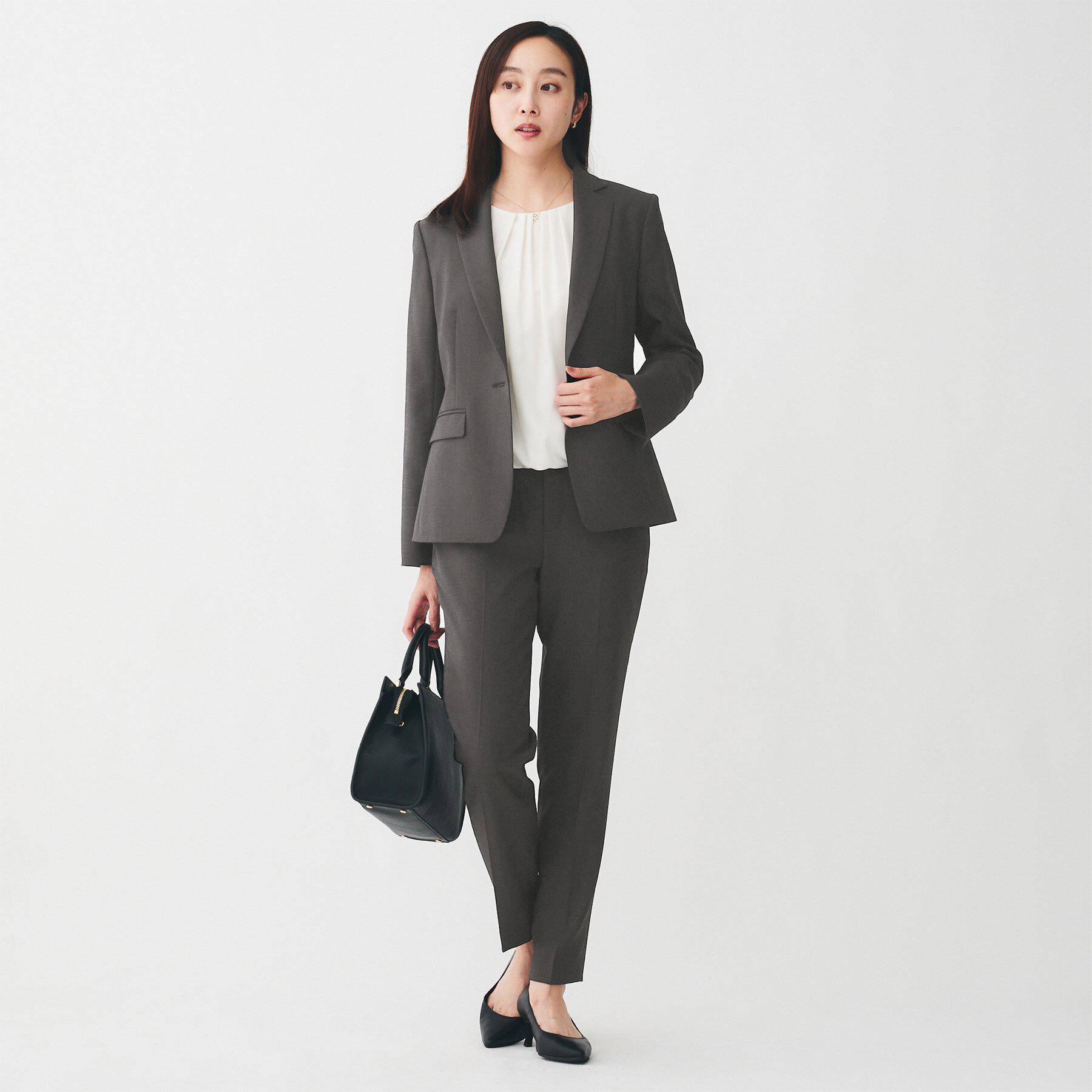 UNTITLED「【洗える/お仕事スーツ】ドライメランジ テーパードパンツ」|その他|