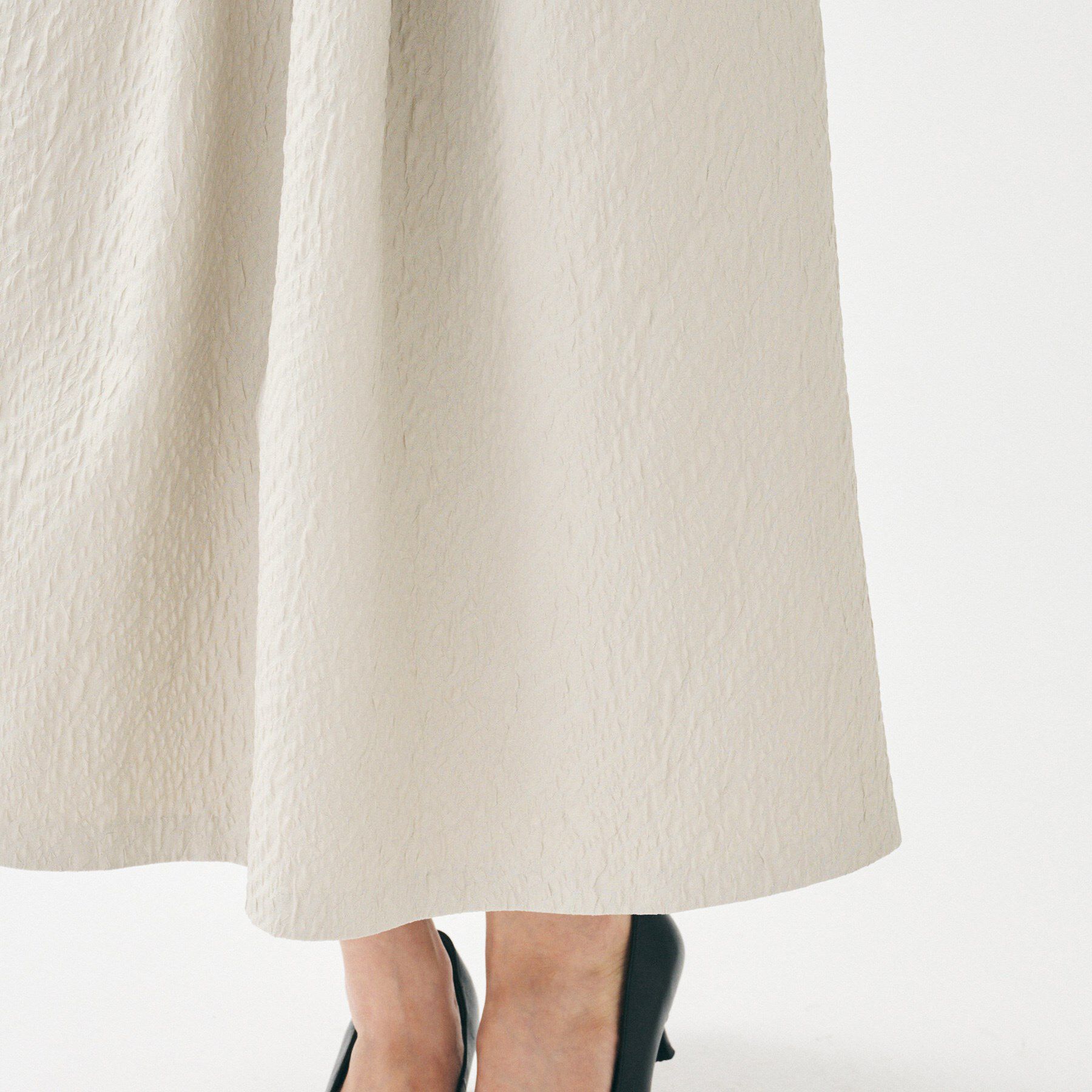 UNTITLED「【大人フェミニン/トレンド】ニット&times;ジャカード ドッキングワンピース」|ワンピース|