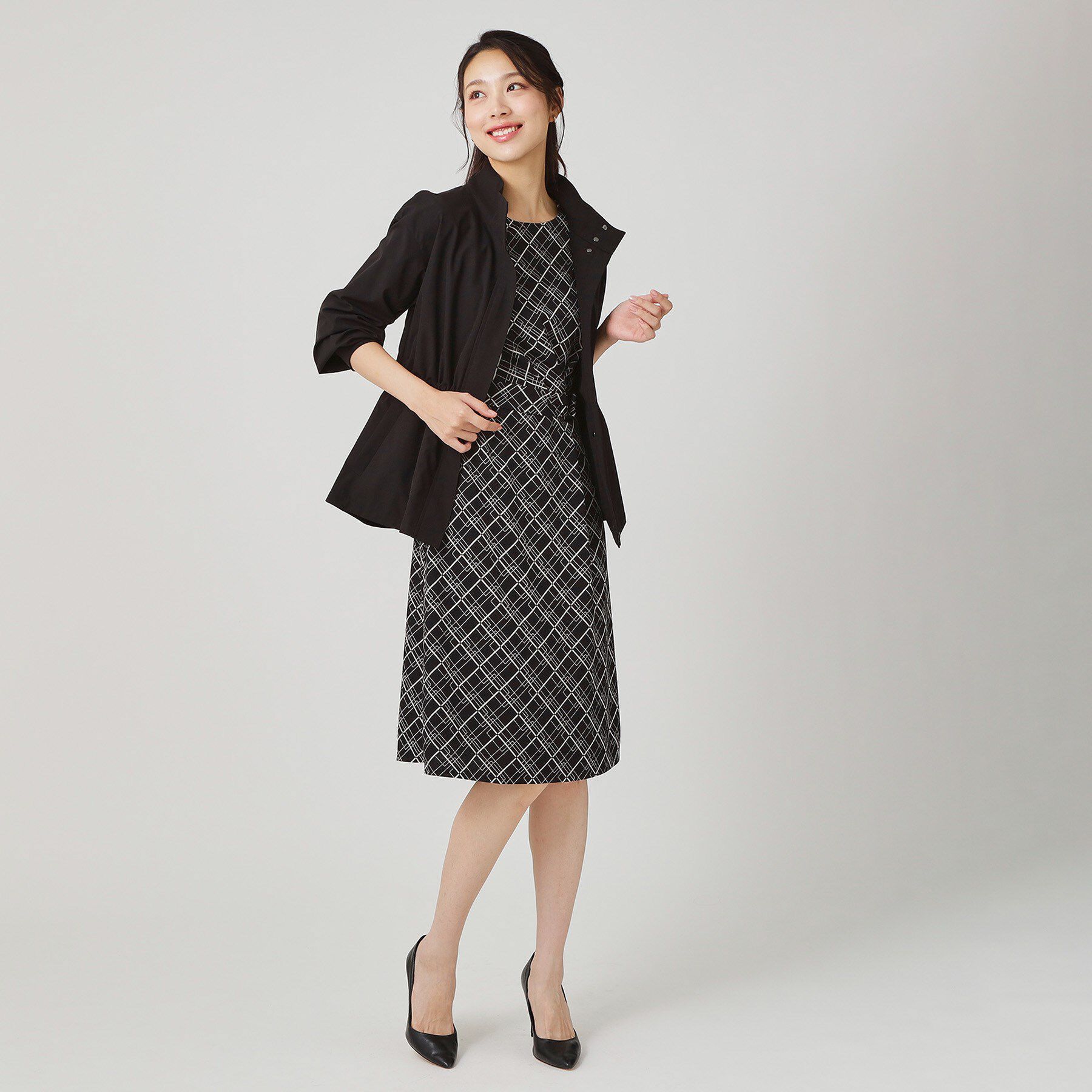 COUP DE CHANCE「【手洗い可／日本製】ジャージ素材のプリント柄ワンピース」|ワンピース|