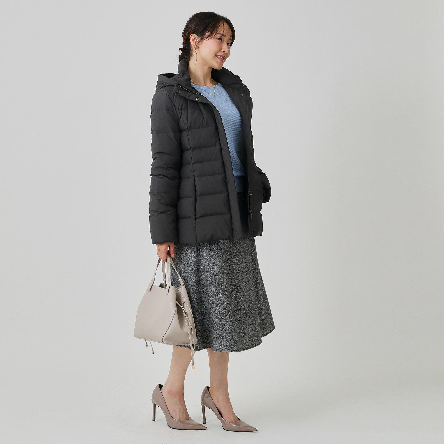 COUP DE CHANCE「【フランス産ホワイトダックダウン／FP800保温性◎／抗菌防臭／手洗い可】ミドル丈ダウンコート」|ダウン|