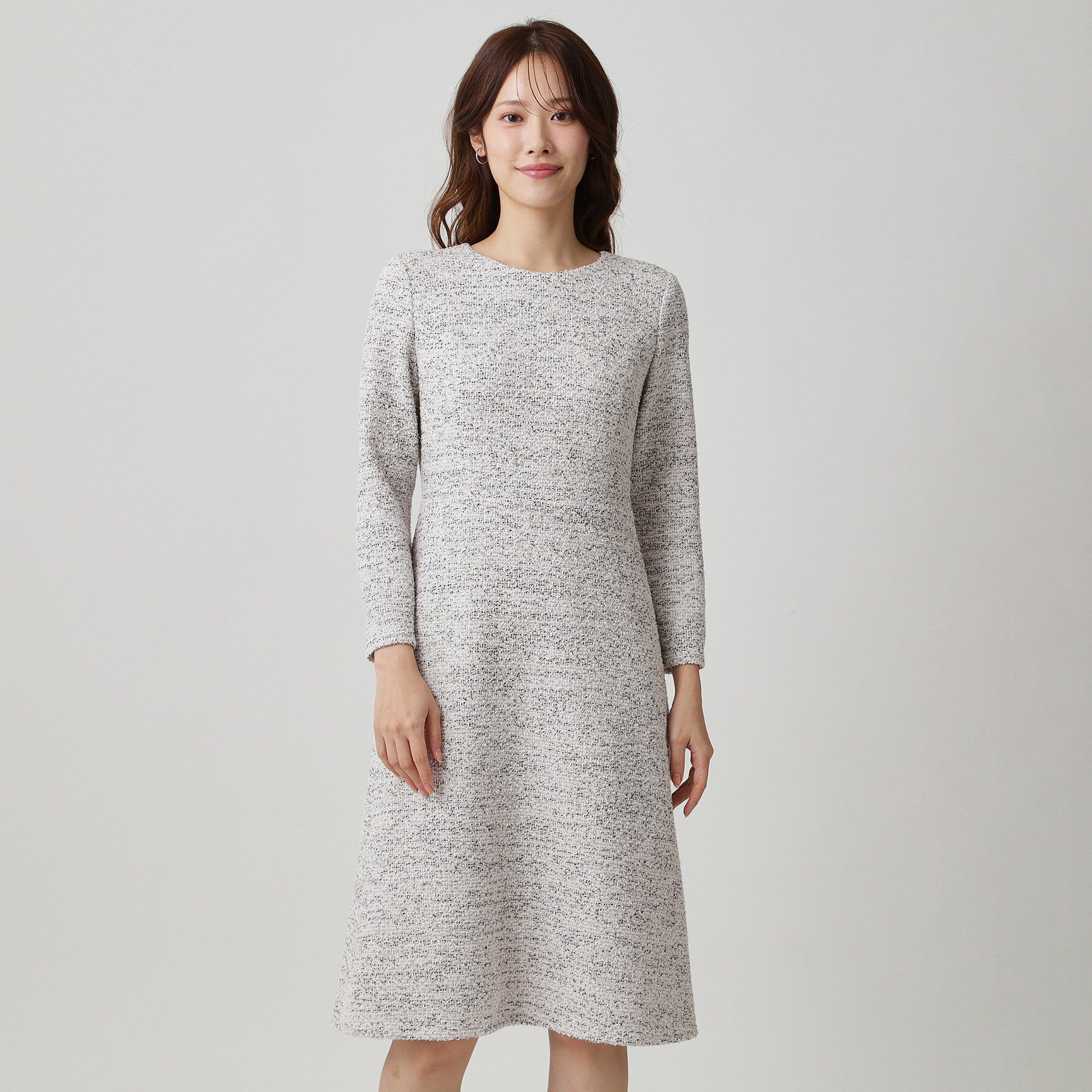 COUP DE CHANCE「【手洗い可／日本製／伸縮性】ツイード見えワンピース」|ワンピース|