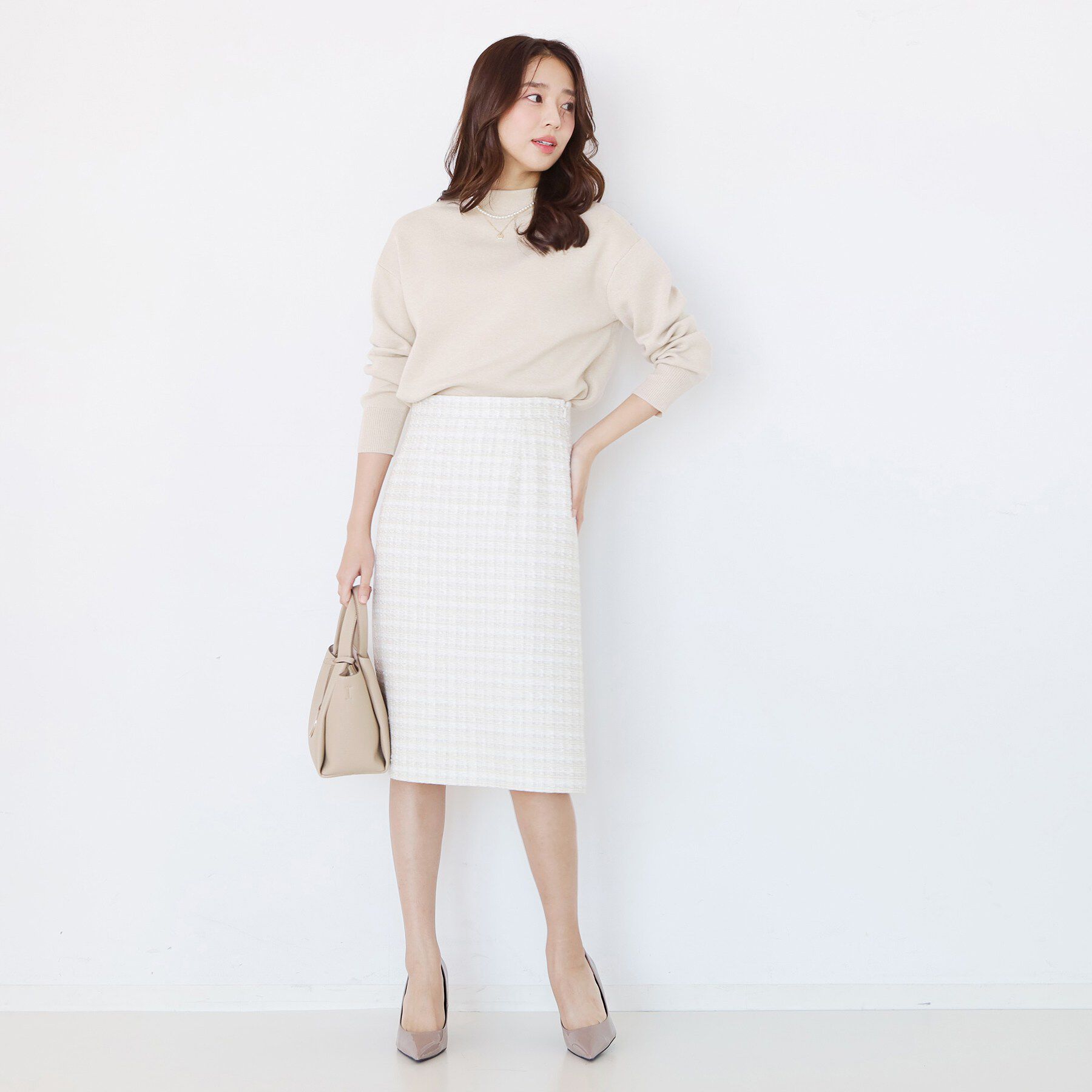 COUP DE CHANCE「【手洗い可】ラメ混ニットトップス」|ニット・セーター|