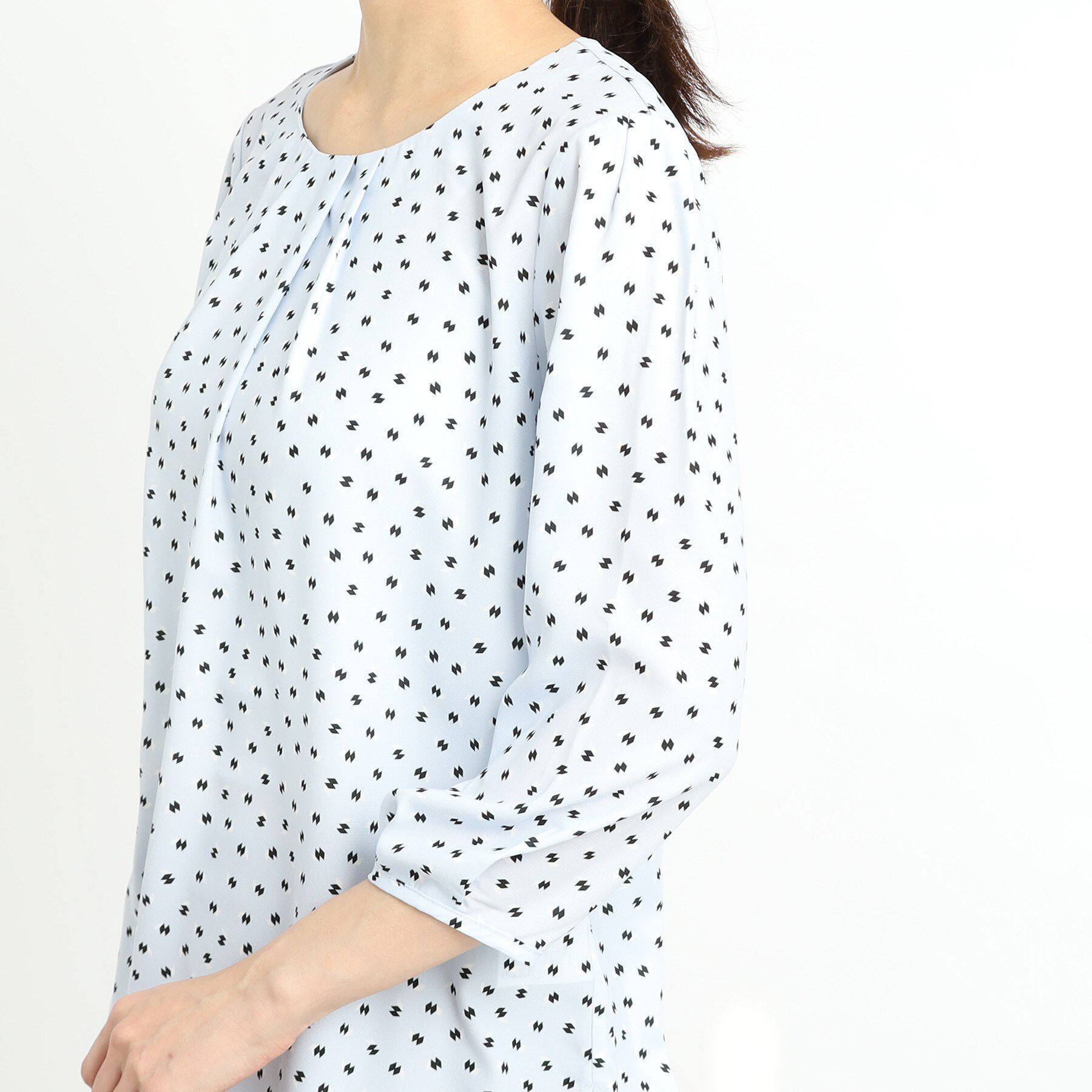 Reflect「【夏SALE／単品使いもできる】プリントブラウス着流しカーディガンニット」|カーディガン|