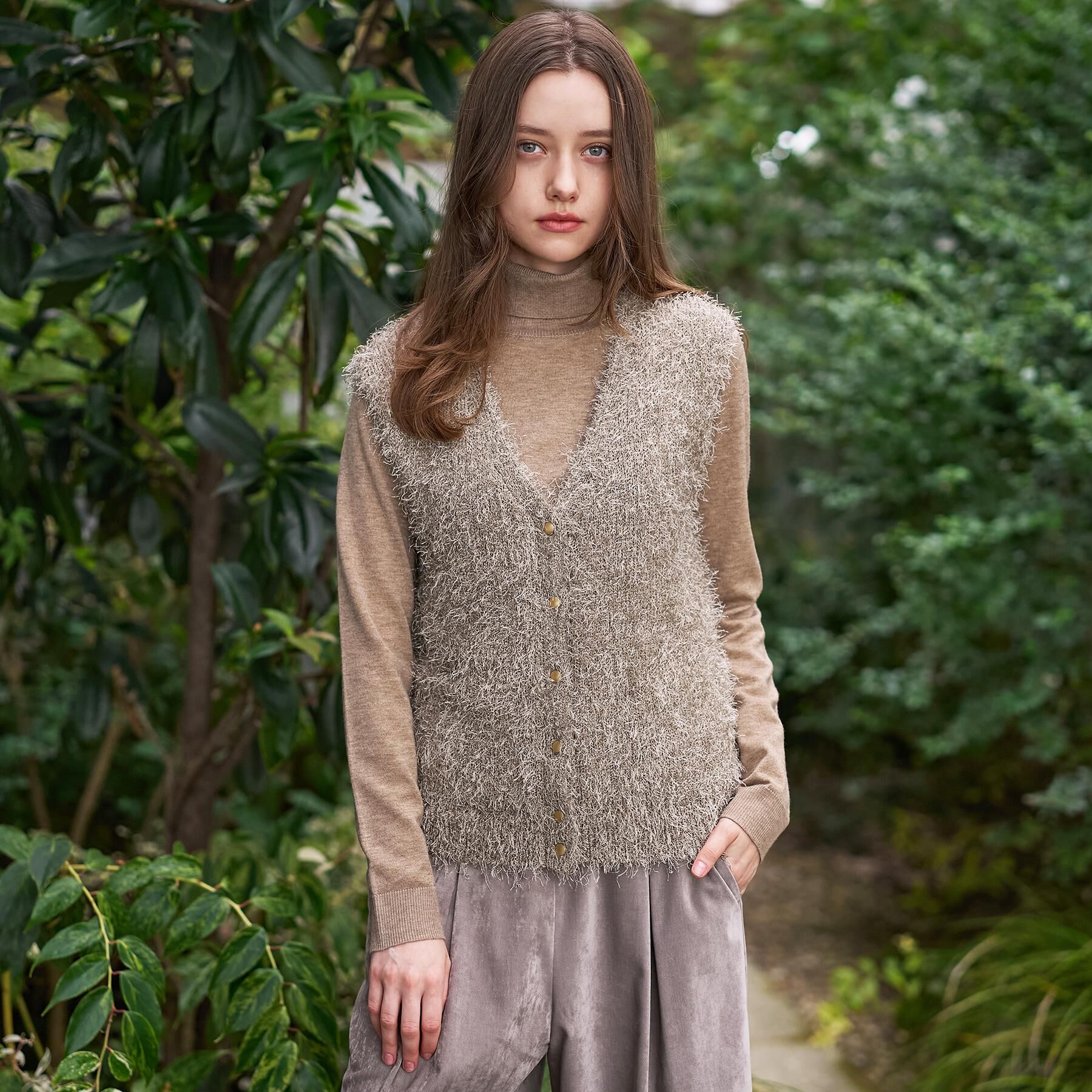 DRESSTERIOR「【洗える/前後2WAY】フェザーヤーン2WAYニットプルオーバー」|ニット・セーター|