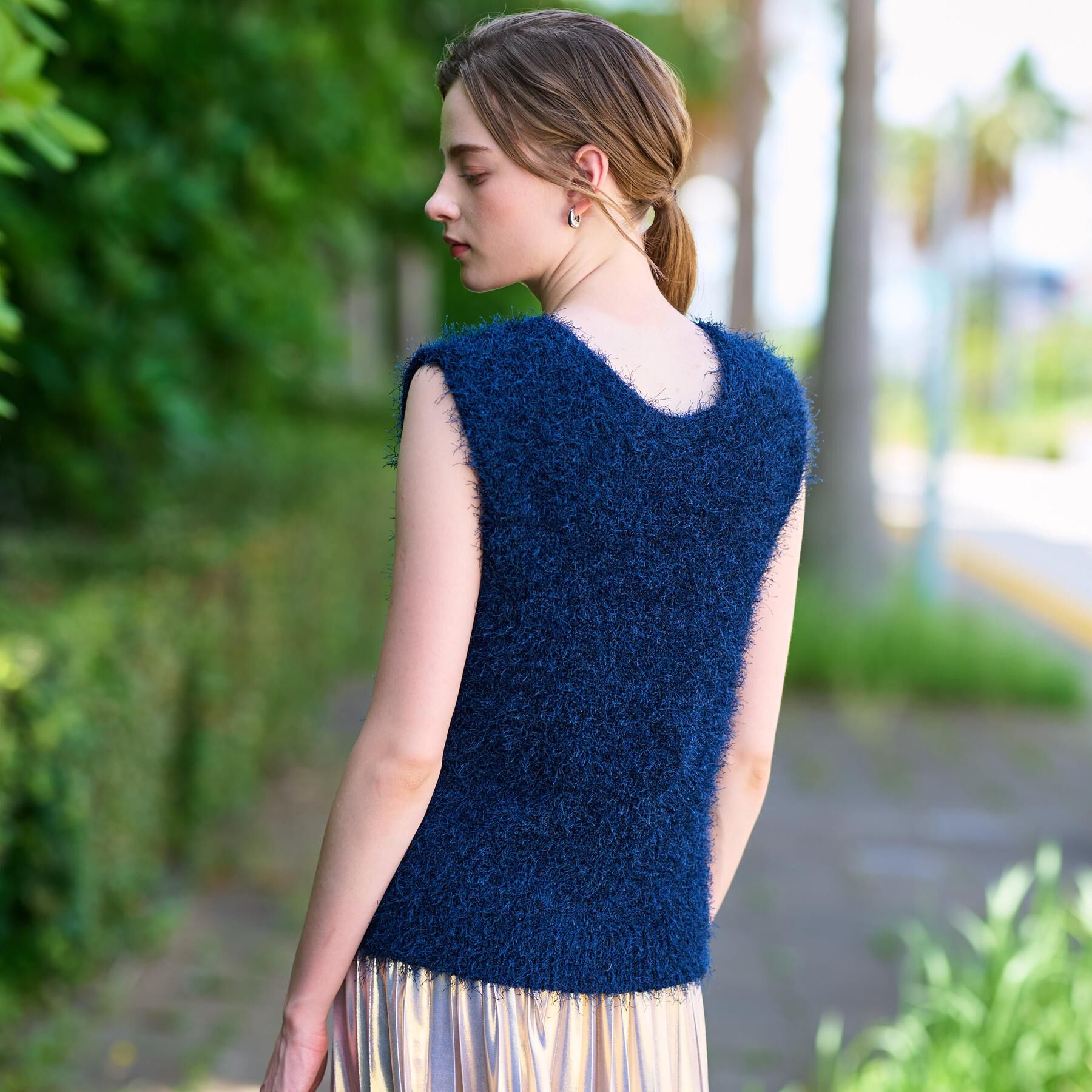 DRESSTERIOR「【洗える/前後2WAY】フェザーヤーン2WAYニットプルオーバー」|ニット・セーター|