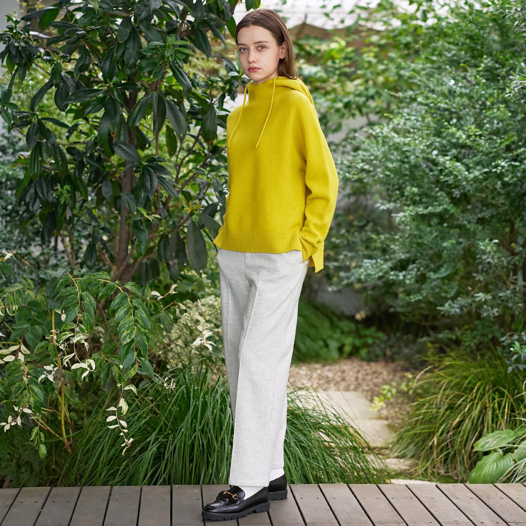 DRESSTERIOR「カシミヤブレンドフードニット」|ニット・セーター|