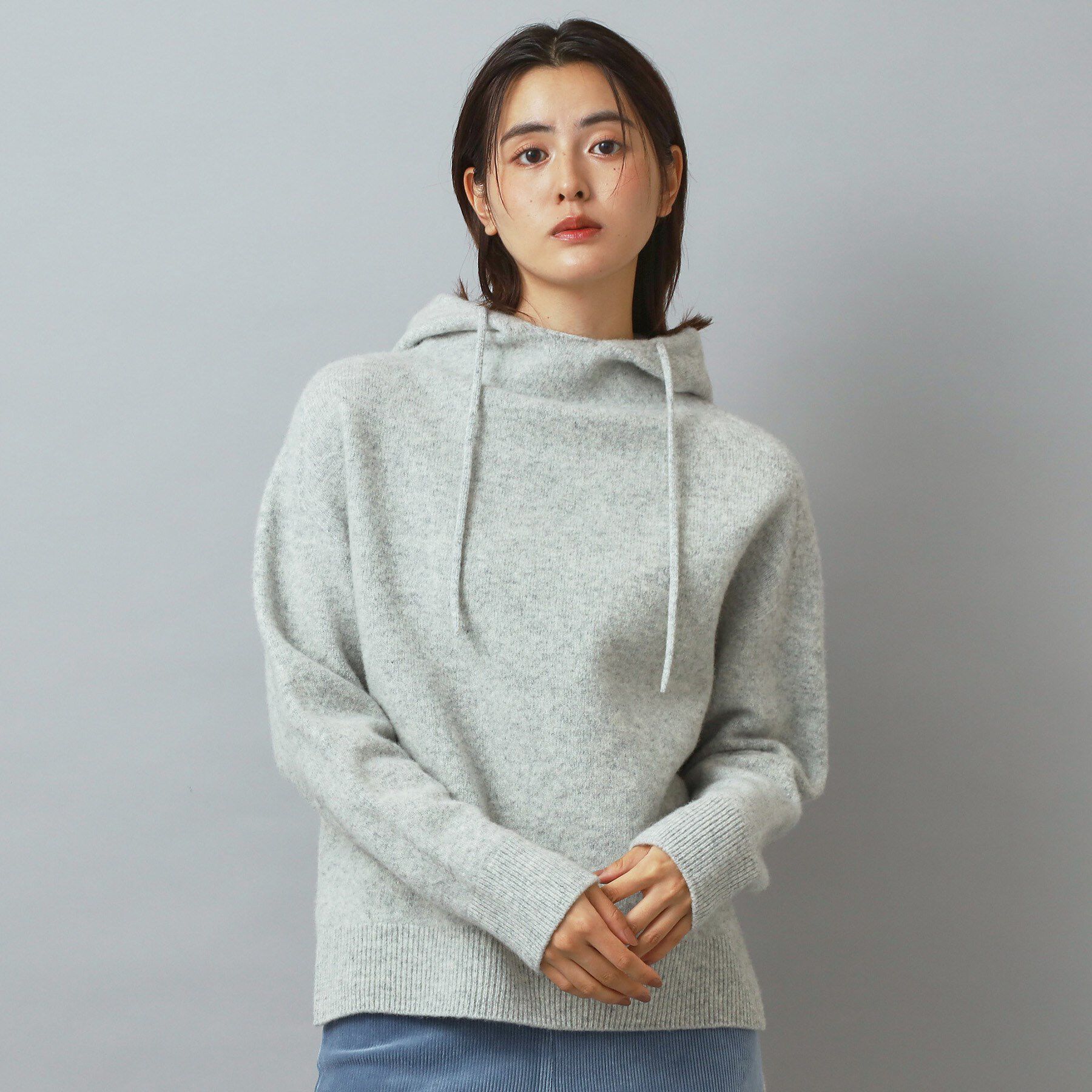 DRESSTERIOR「カシミヤブレンドフードニット」|ニット・セーター|