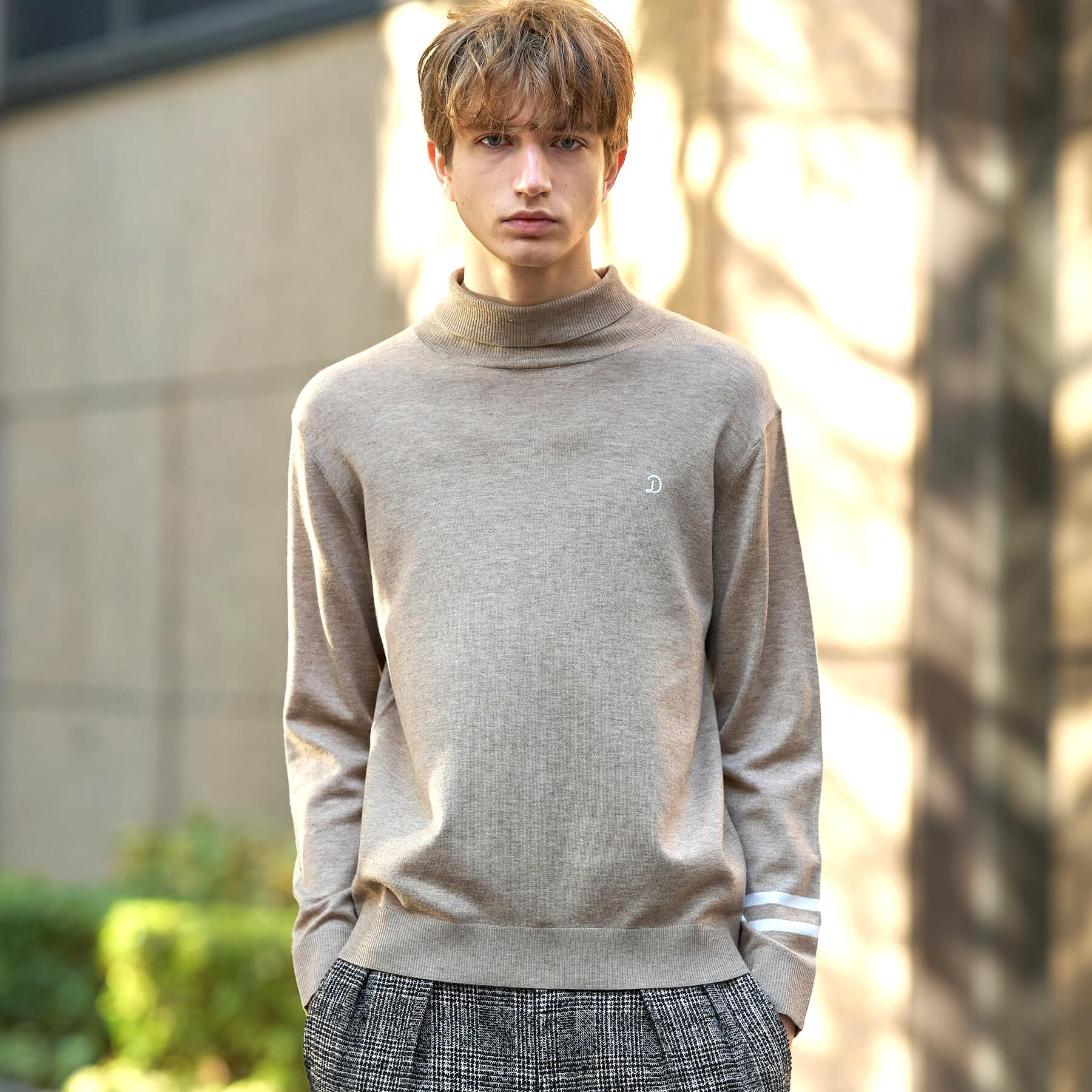 DRESSTERIOR「サスティナブル タートルニット」|ニット・セーター|モカブラウン(042