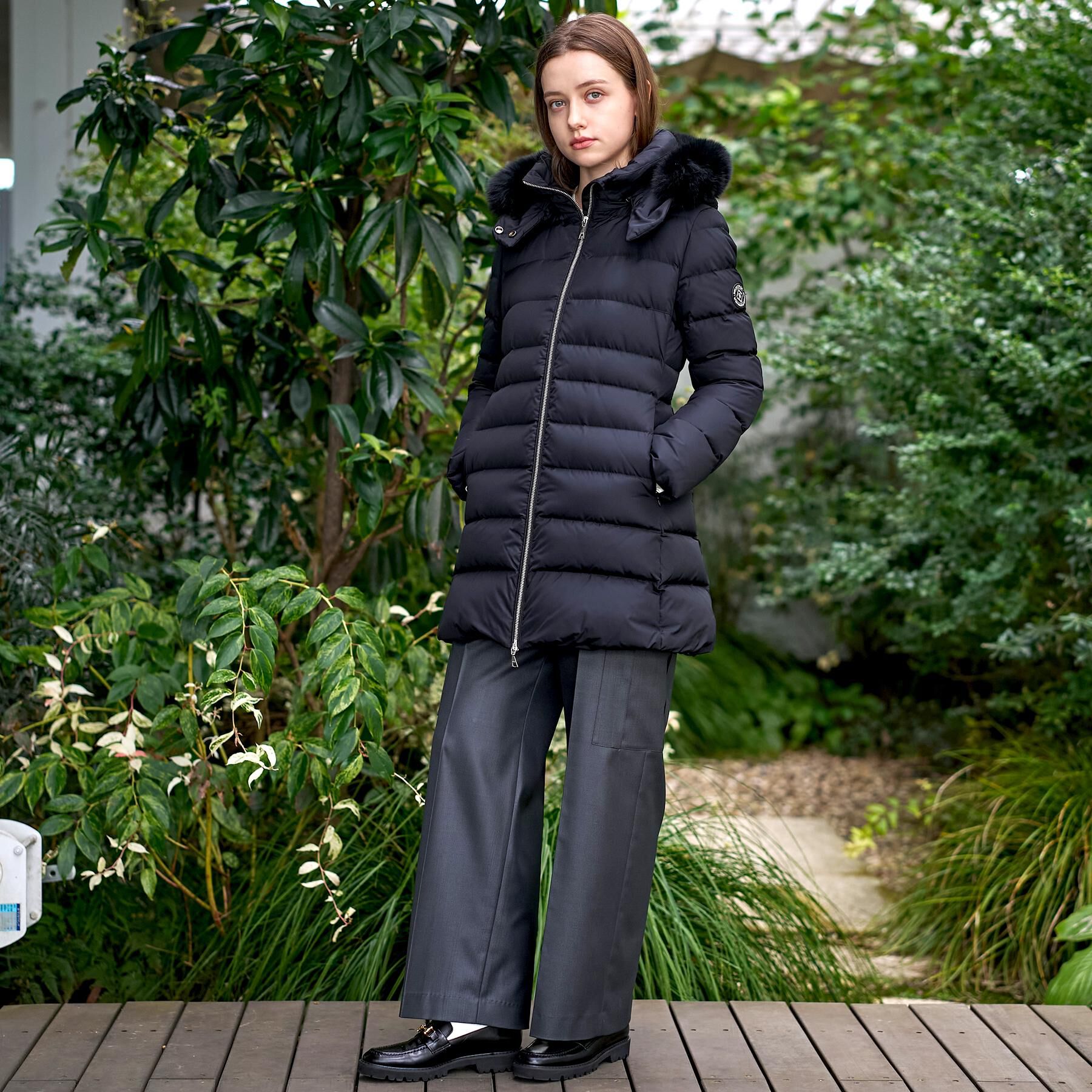 DRESSTERIOR「【CLASSY.12月号掲載/フード＆ファー取り外し可】ブルーFOXファー ホワイトグースダウン」|ダウン|