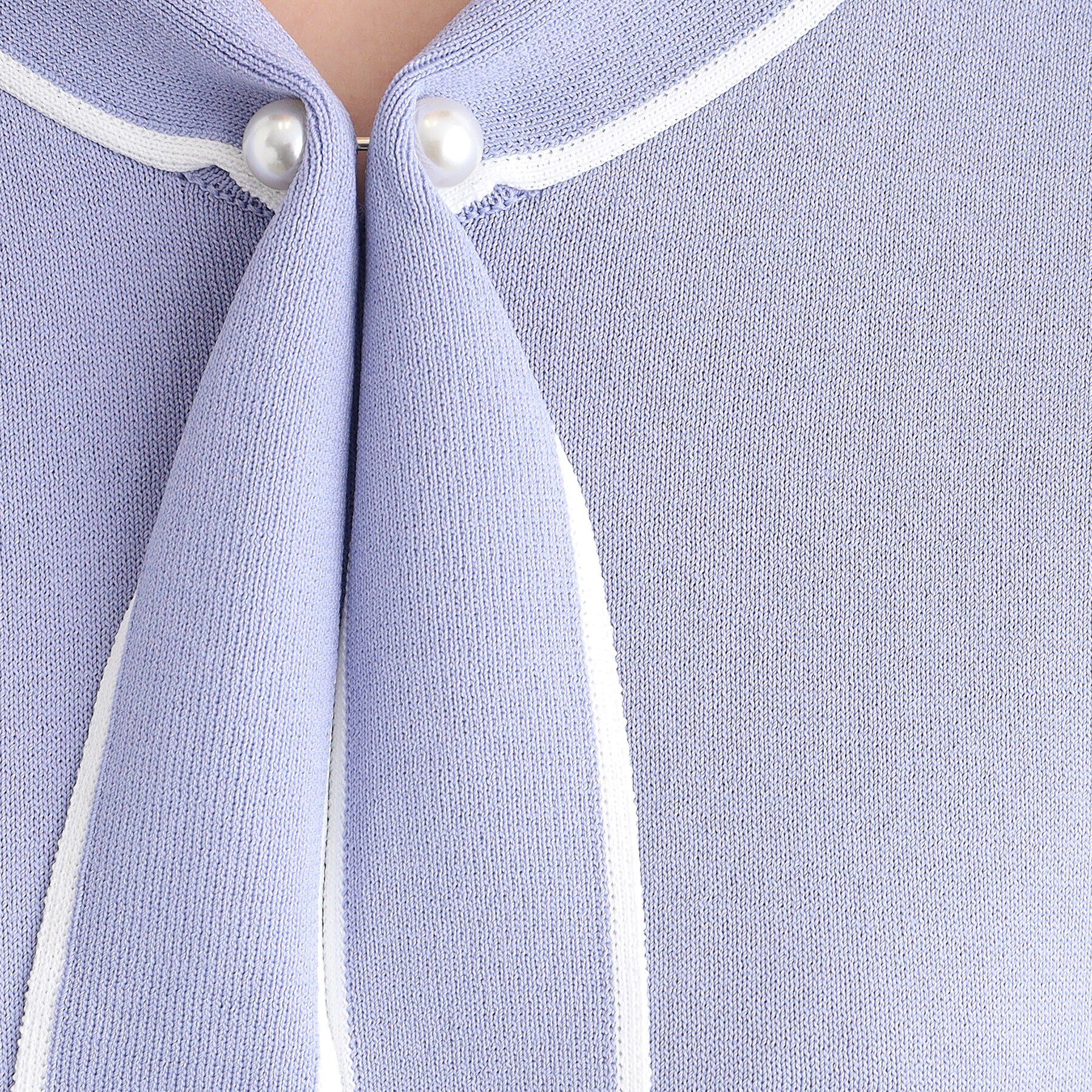 grove「【接触冷感／UV／抗ピル】取り外しパール調ピン付きボウタイニット」|ニット・セーター|