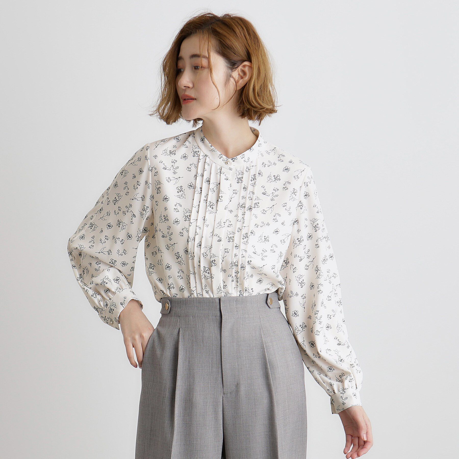 grove「2WAYタックスリーブブラウス」|シャツ・ブラウス|