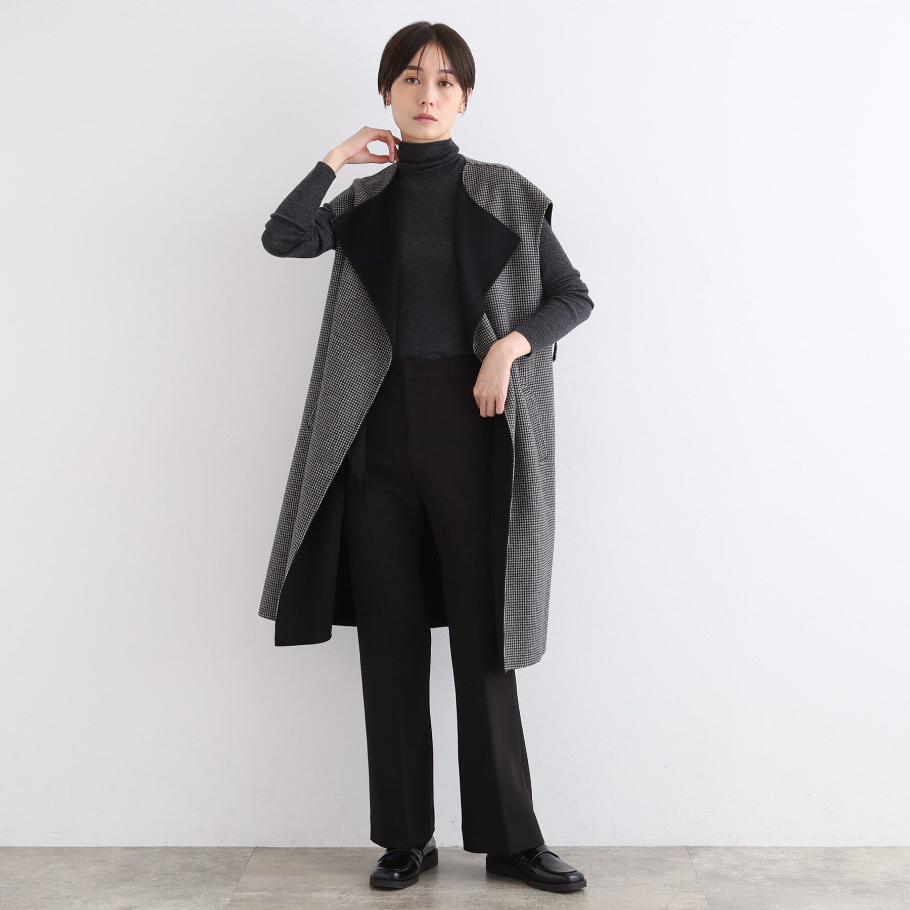 INDIVI「【ウール混／トレンド】リバージレコート」|ベスト・ジレ|