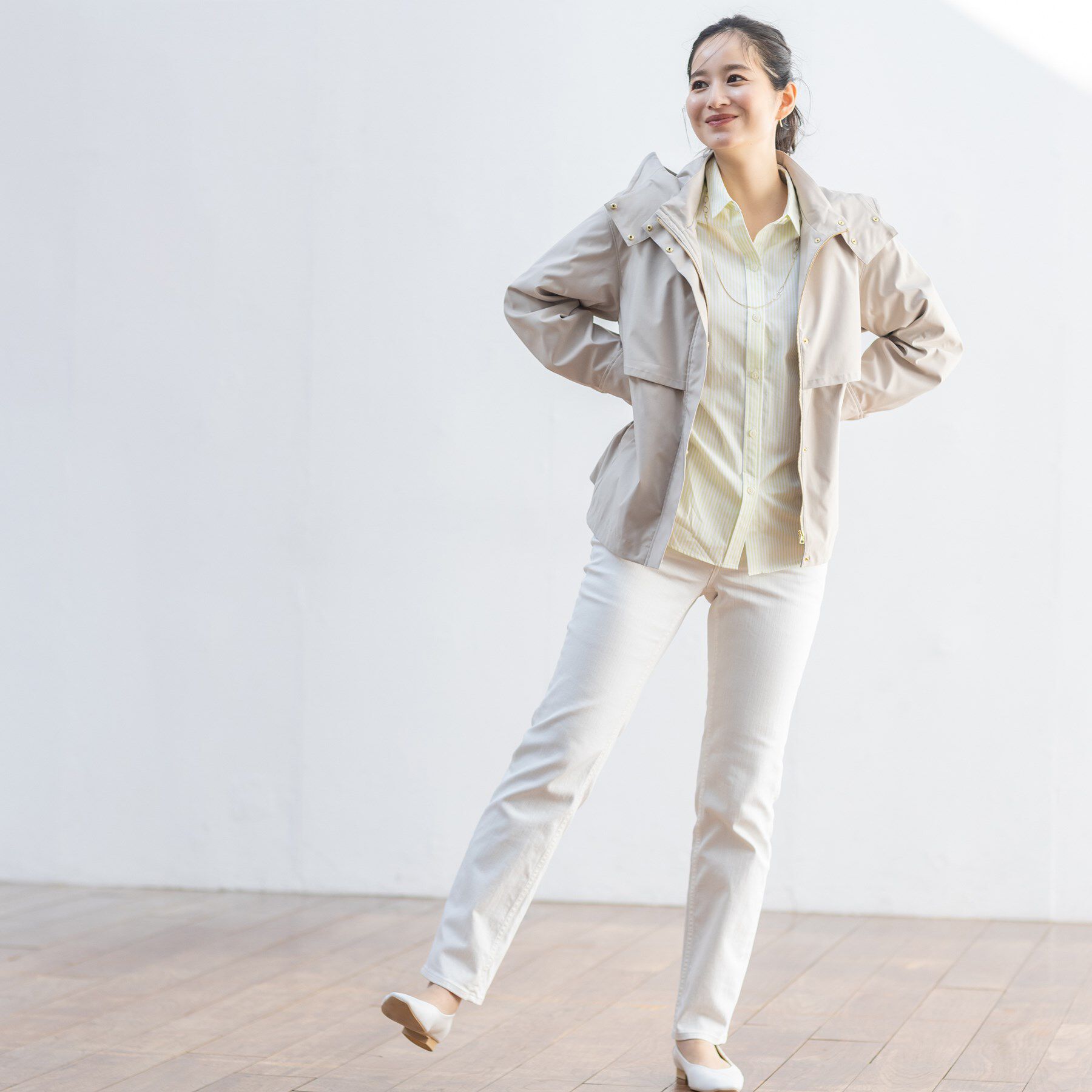 INDIVI「【春の新色登場！褒められデニム】スリムストレート デニムパンツ」|デニム|