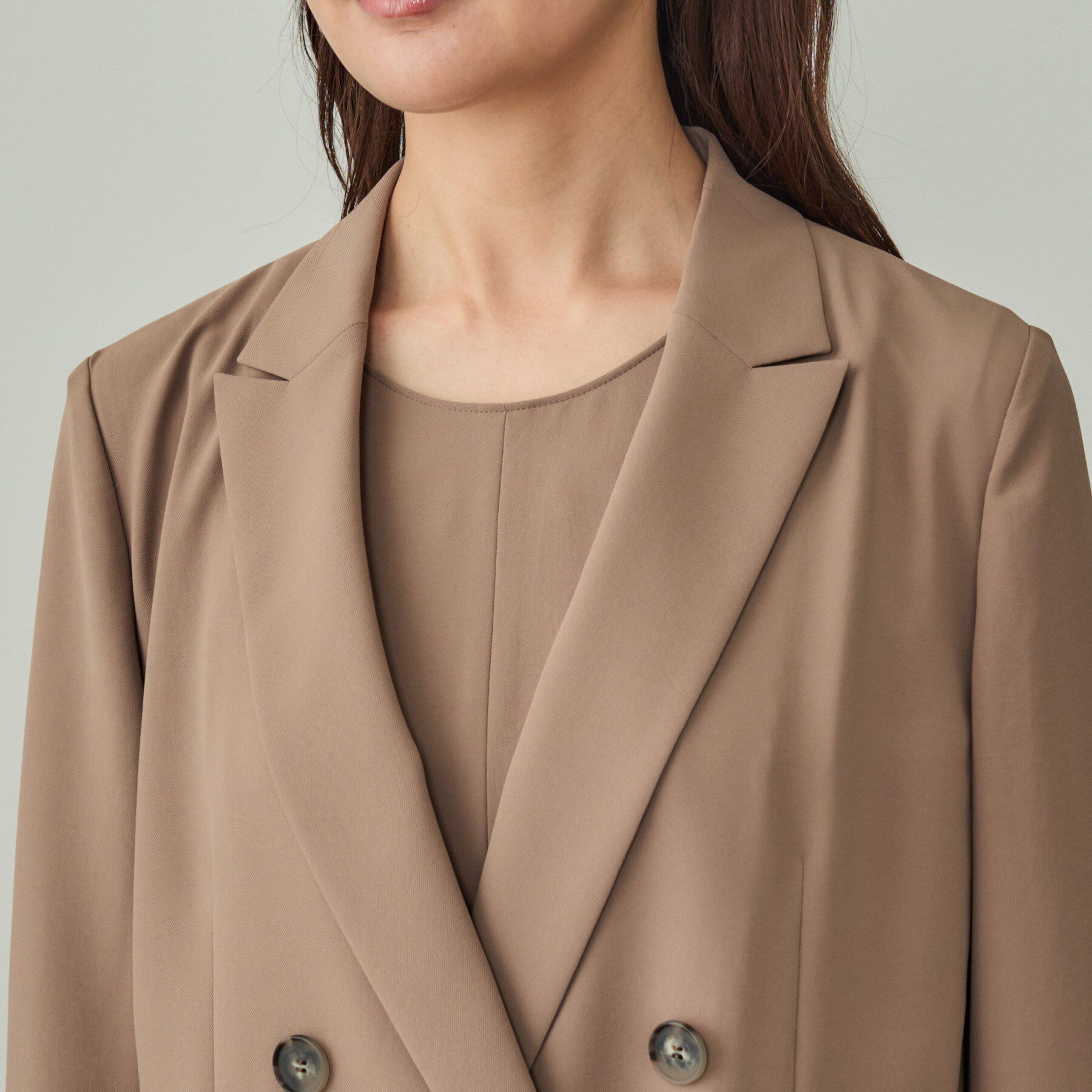 INDIVI「【軽く羽織れる！】ダブルジャケット」|テーラードジャケット|