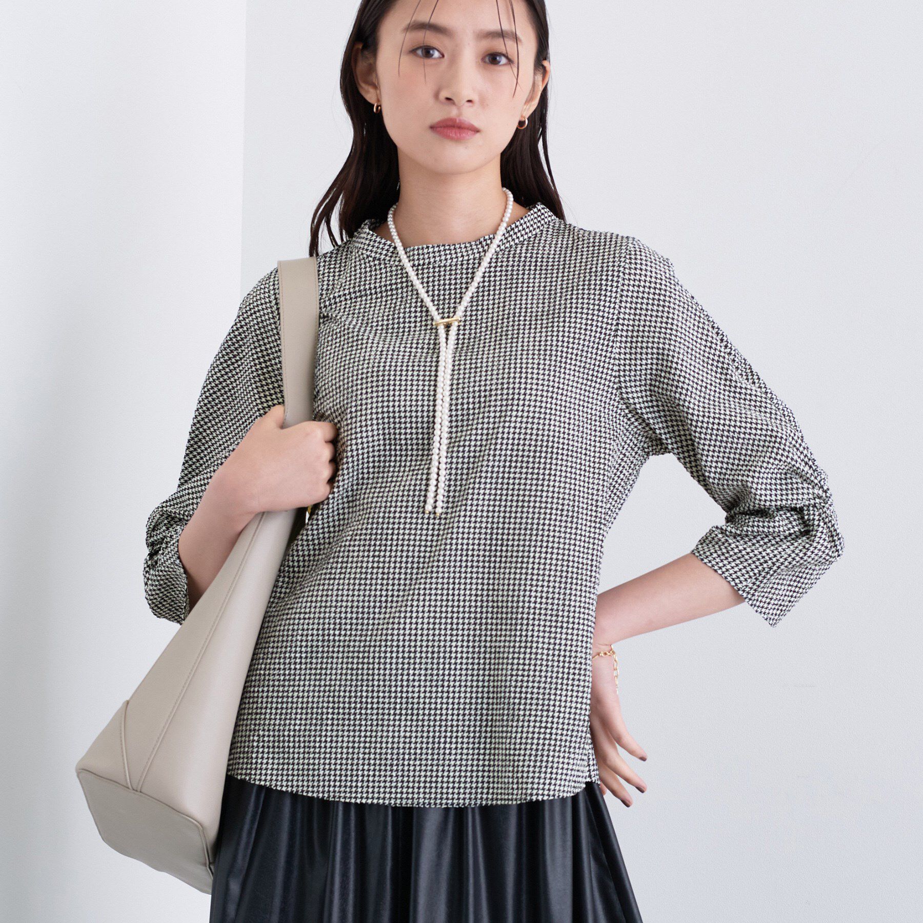 INDIVI「【UVケア／吸汗速乾】スリーブデザインブラウス」|シャツ・ブラウス|